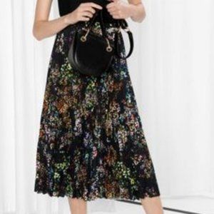 & Other Stories Pleated Midi Skirt Size 4